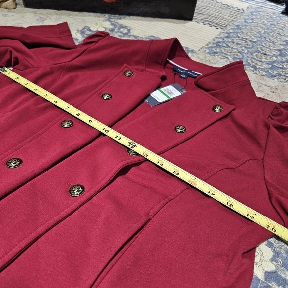 Tommy Hilfiger Women's Red Double-Breasted Blazer - Picture 4 of 6